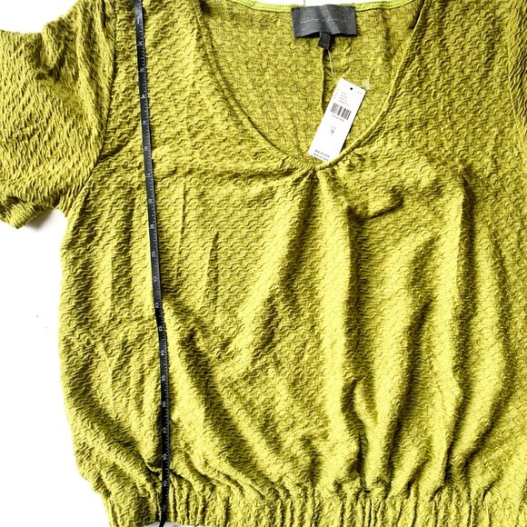 NWT anthropologie sidonie v-neck top green medium - Picture 6 of 9